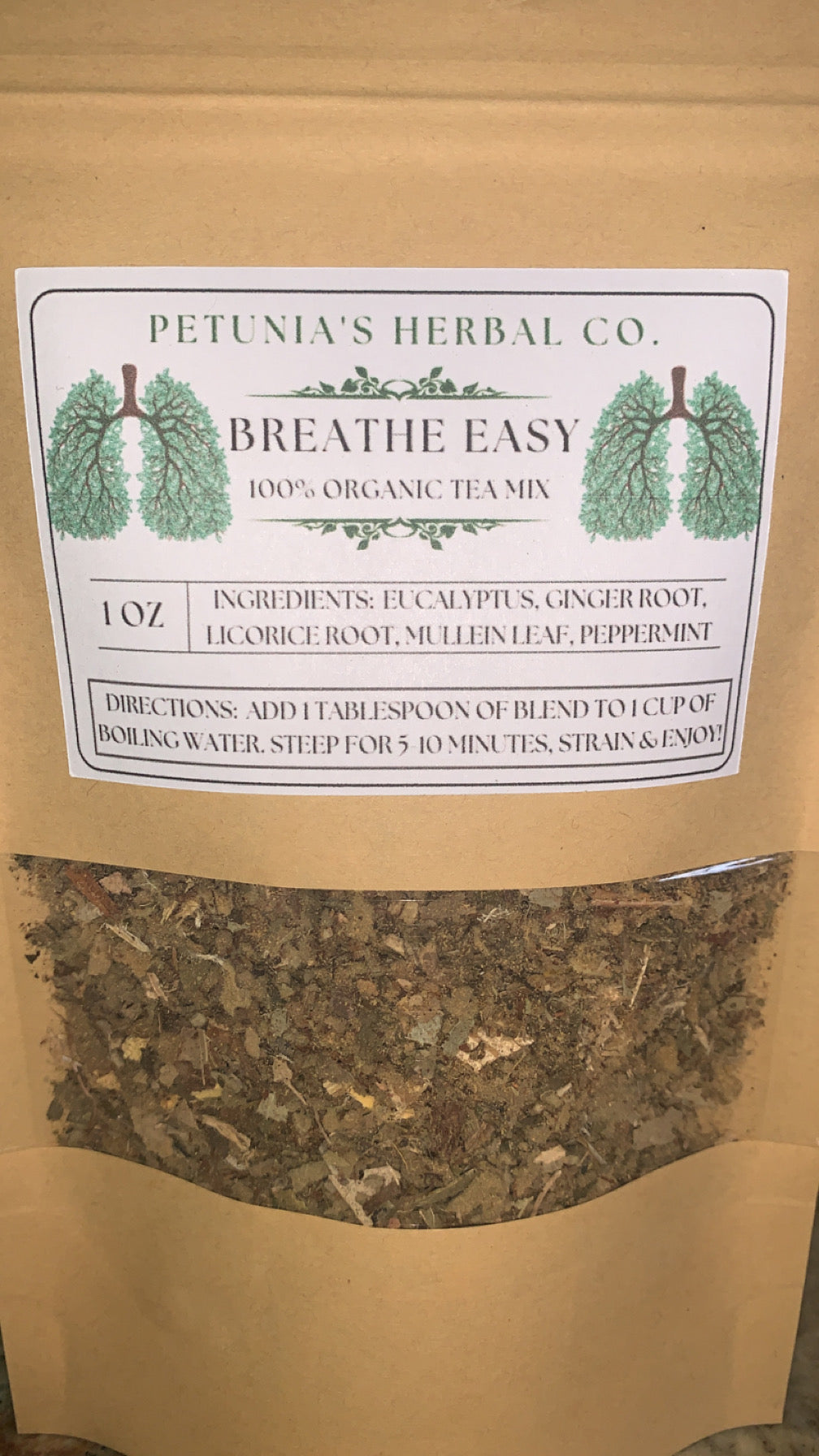Breathe Easy Organic Tea Mix | Respiratory Support | Organic Loose Leaf Tea Blend