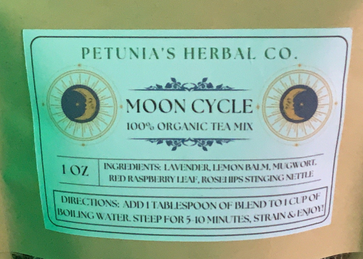 Moon Cycle Tea Mix | Hormone & Cycle Support | Organic Loose Leaf Tea Blend
