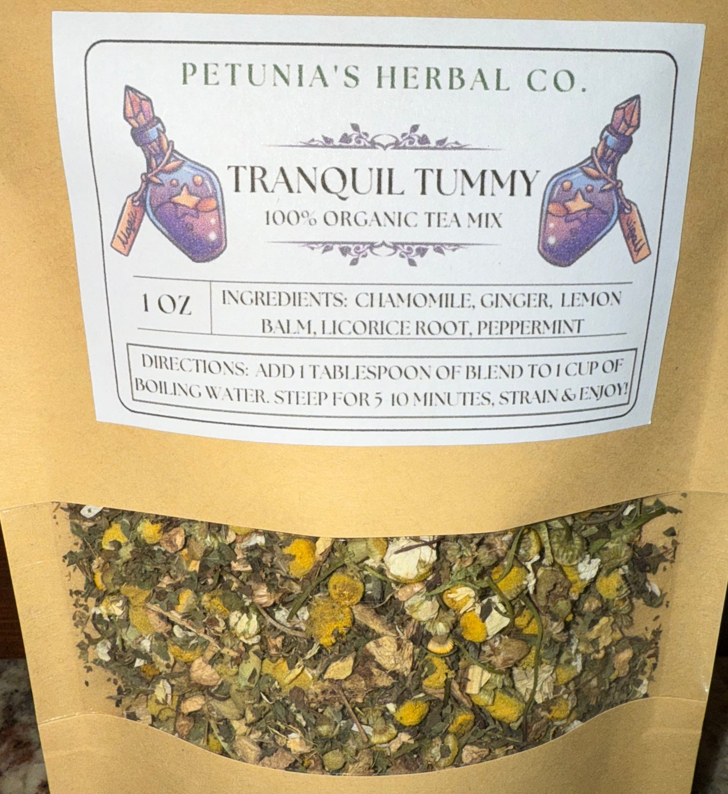 Tranquil Tummy Tea Mix | Digestive Support | Organic Loose Leaf Tea Blend